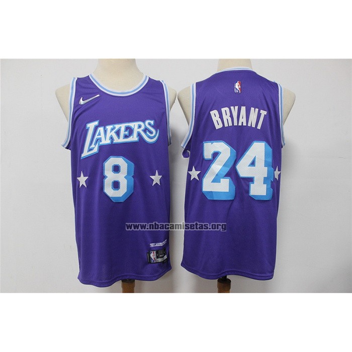Camiseta Los Angeles Lakers Kobe Bryant NO 8 24 Ciudad Edition 2021-22 Violeta
